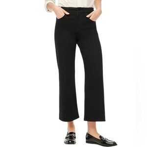 NEW‎ J. CREW Cropped Wide-leg Black Jean in All-day Stretch Dark Wash Size 31